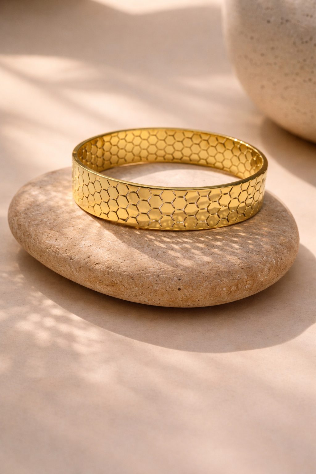 Honeycomb Luxe Gold Bangle