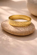Honeycomb Luxe Gold Bangle