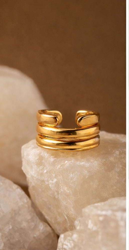 Golden Wave Ring