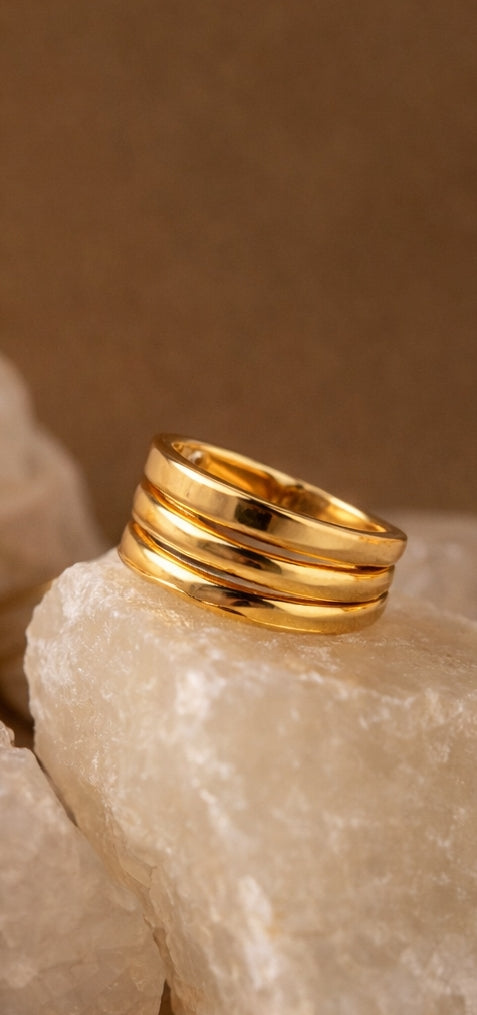 Golden Wave Ring