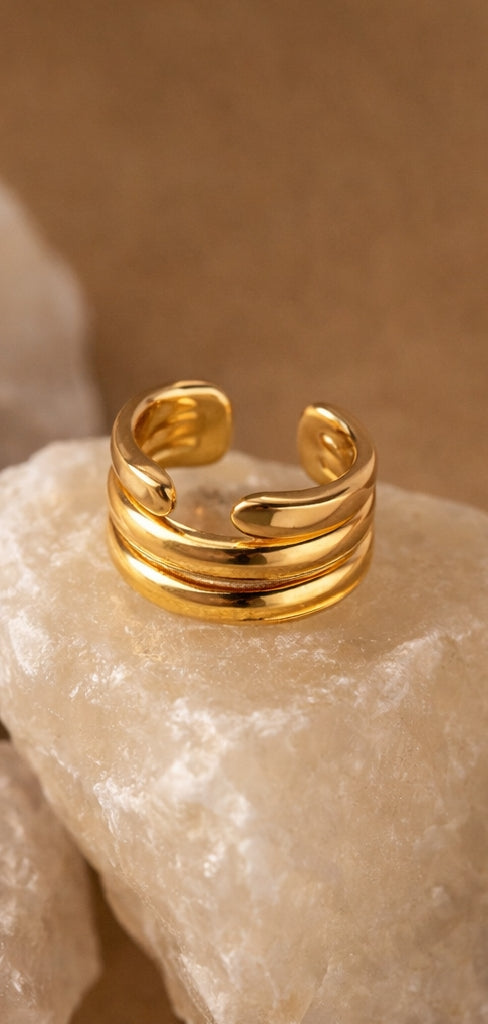 Golden Wave Ring