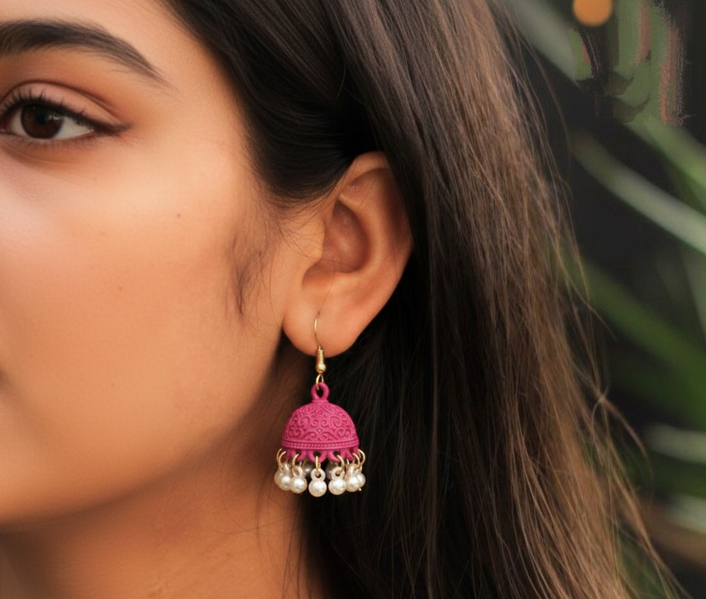 Rajkumari Blush Jhumkas