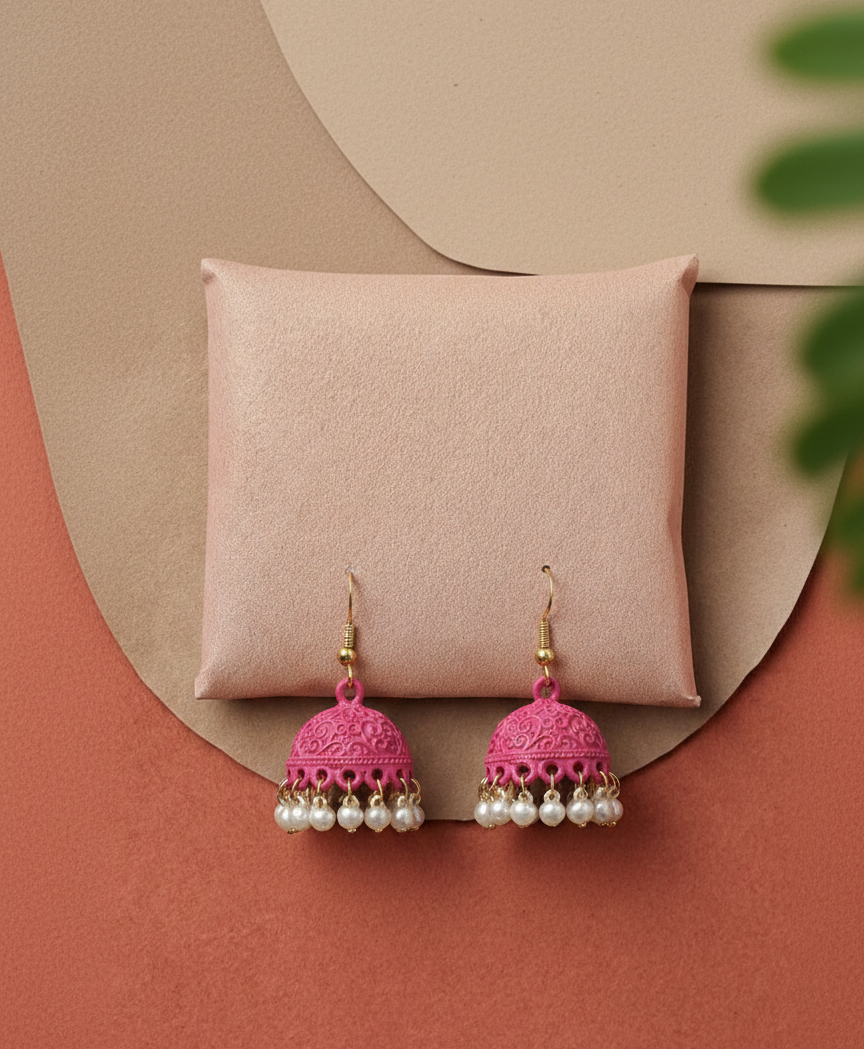 Rajkumari Blush Jhumkas