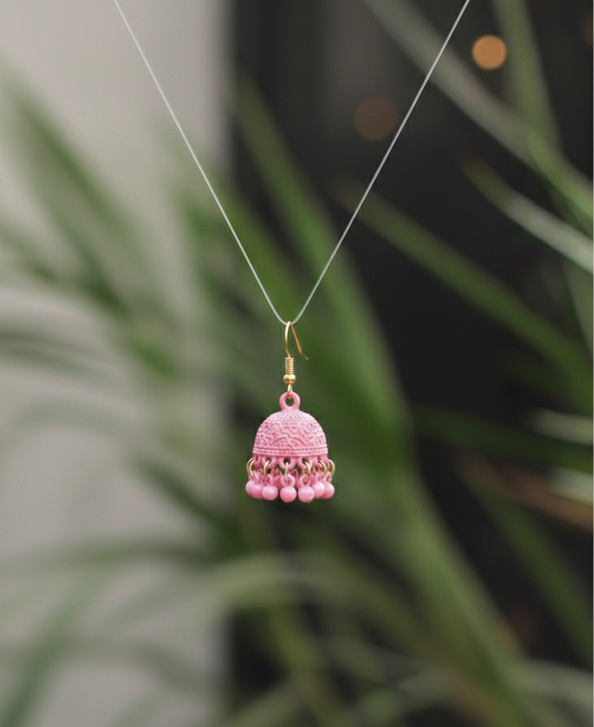 Rajkumari Blush Jhumkas