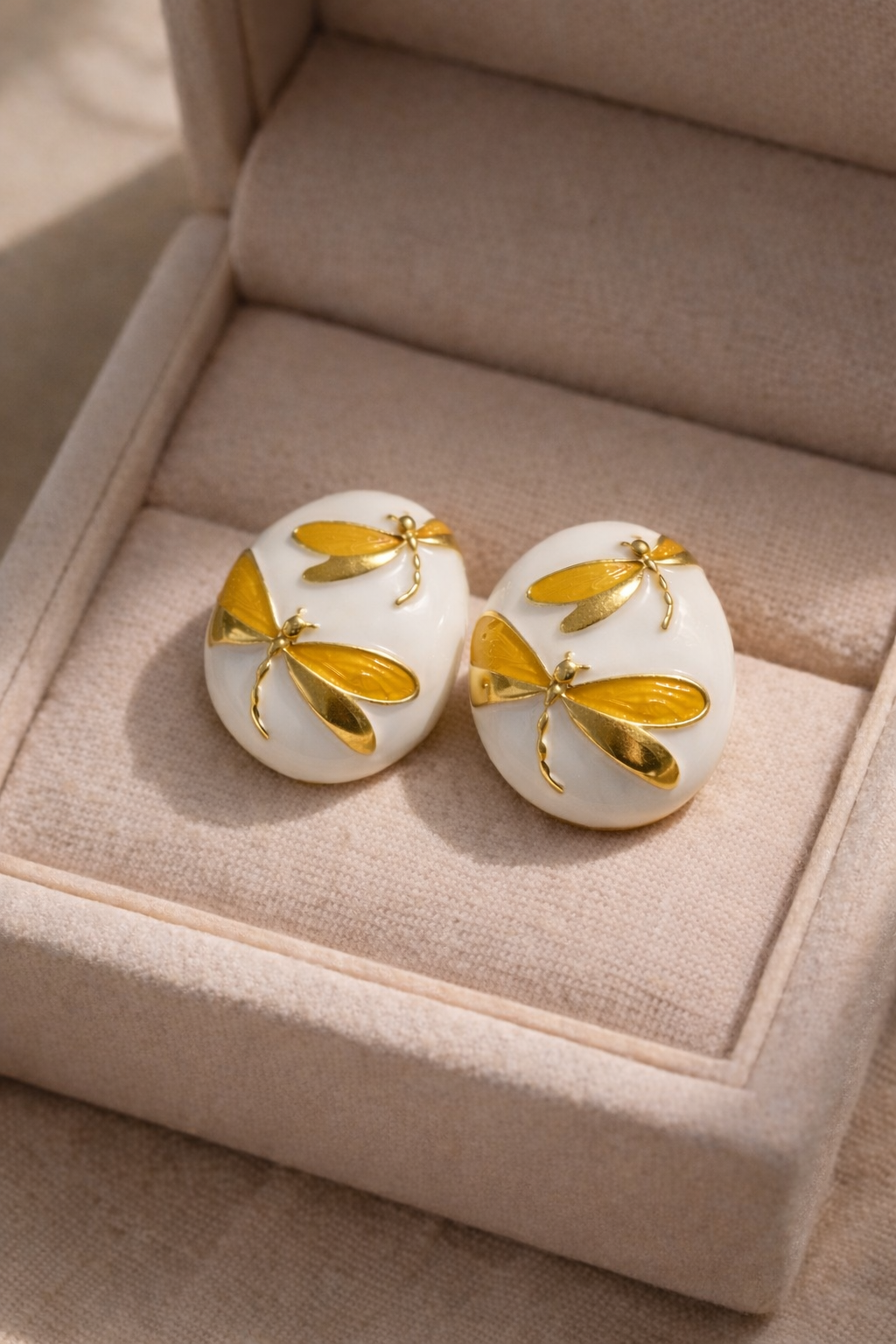 Vintage Aurora Dragonfly Earrings