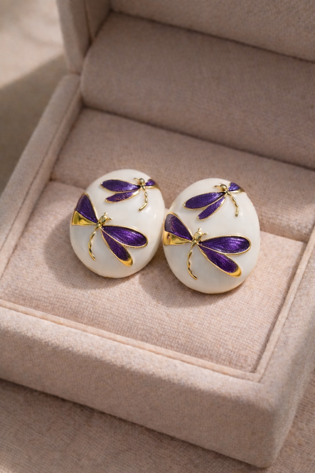 Vintage Aurora Dragonfly Earrings