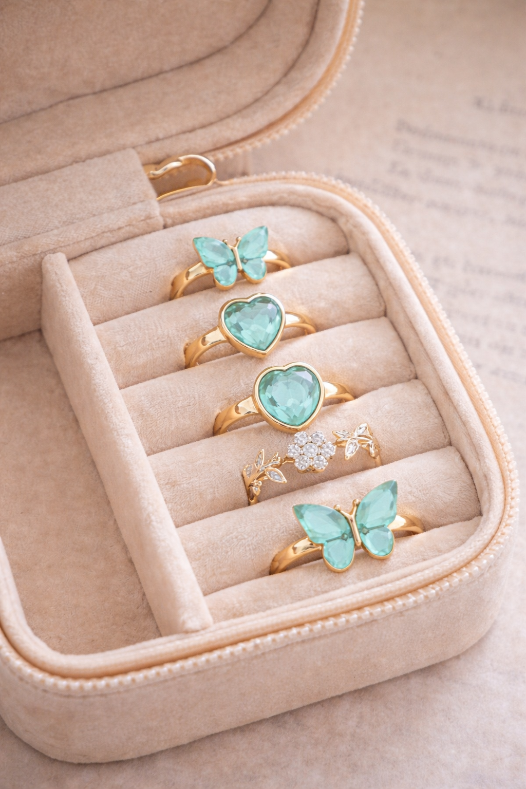 Ivory Charm Ring Set