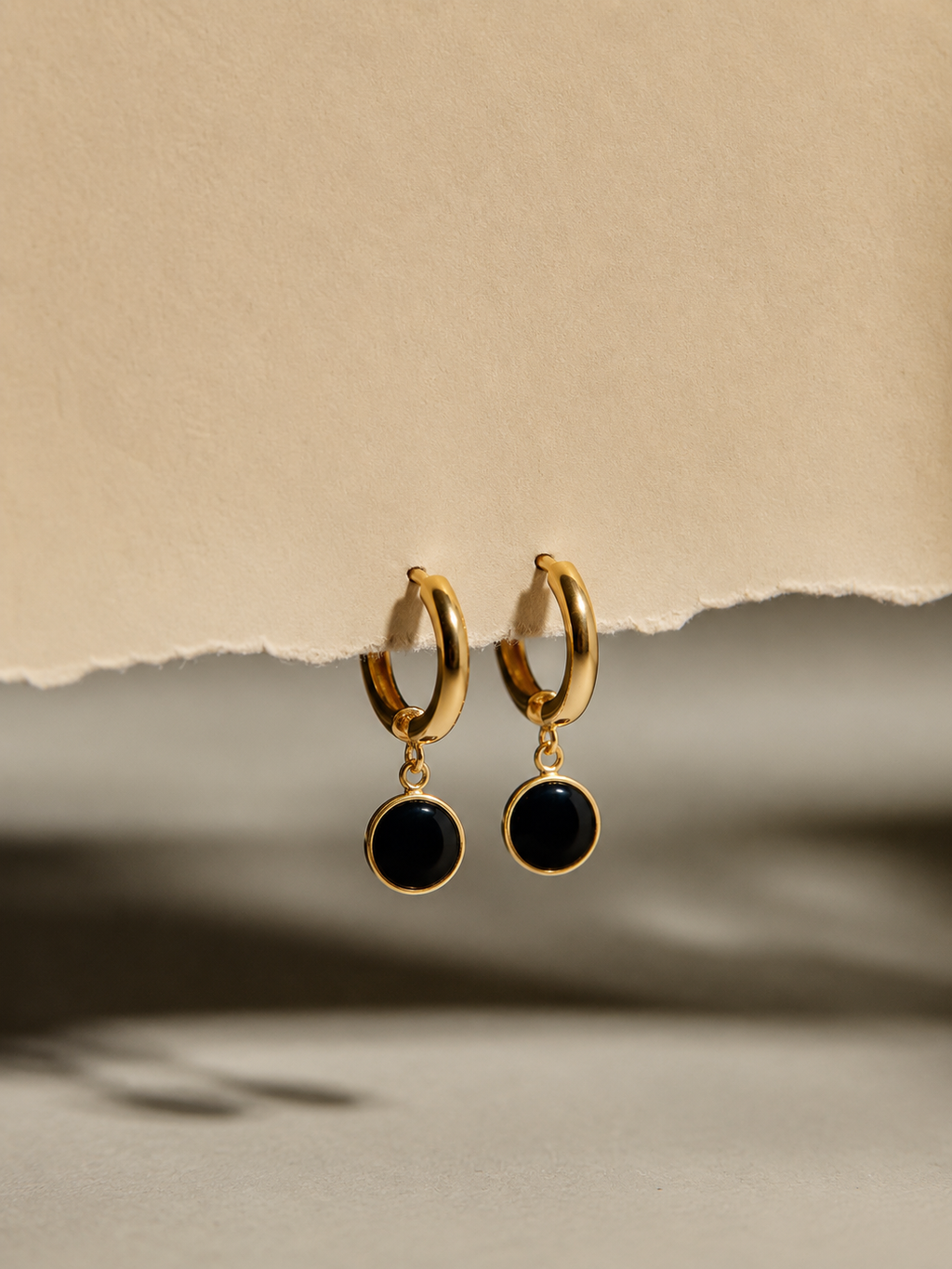 Midnight Halo Hoop Earrings