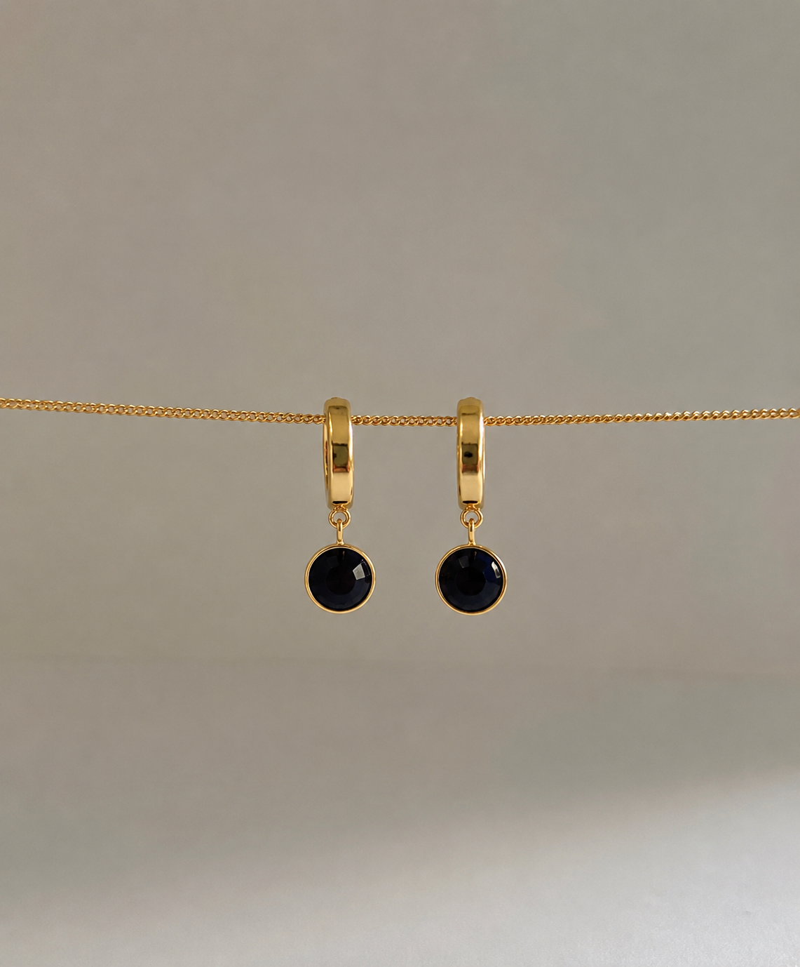 Midnight Halo Hoop Earrings