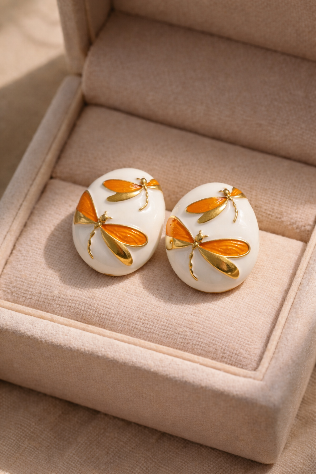 Vintage Aurora Dragonfly Earrings