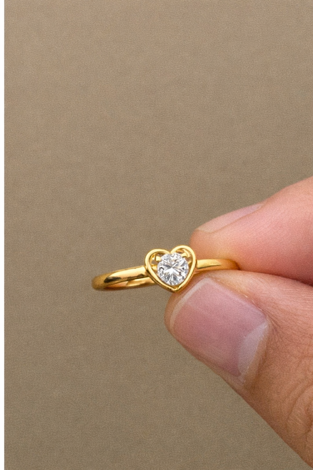 Sweetheart Solitaire Ring